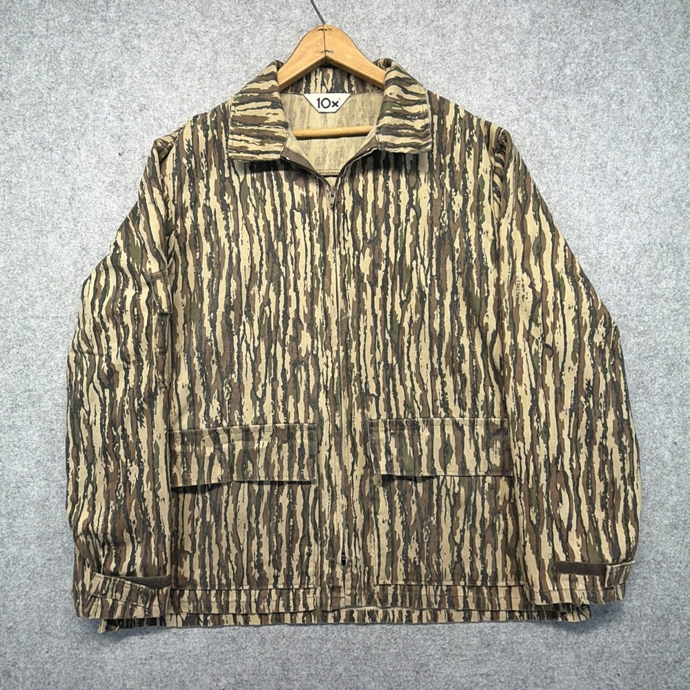 Vintage 10X Hunting Jacket Mens XXL Camouflage RealTree Chore Camo USA Zip Up